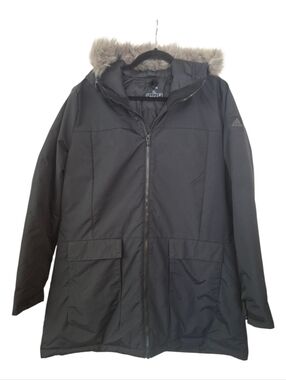 Adidas Outdoor Women's Black Xploric Parka Flax Fur adjustable hooded Size: XL